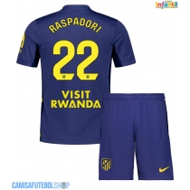 Camisa de time de futebol Atletico Madrid Giacomo Raspadori #22 Replicas 2º Equipamento Infantil 2025-26 Manga Curta (+ Calças curtas)